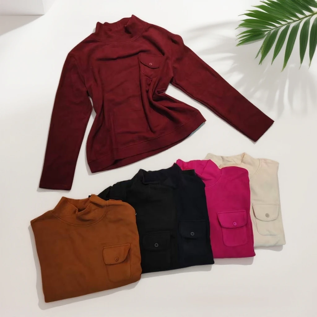 8215（飞儿同款）打底衫双面德绒加厚内搭洋气百搭打底