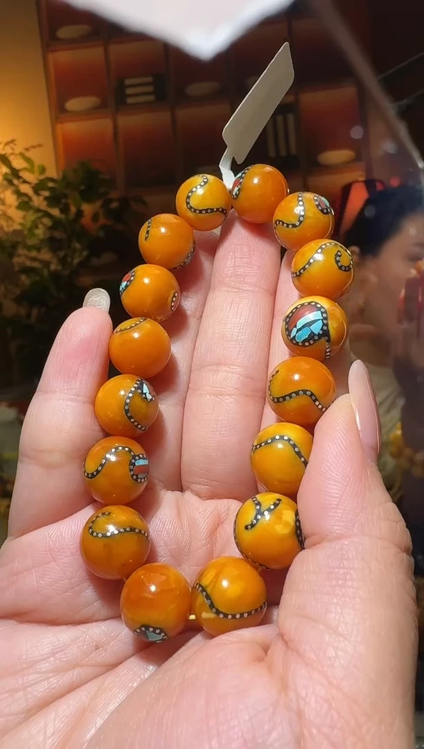 蜜蜡颈饰未镶嵌5463天然蜜蜡珠宝奇石全都保真