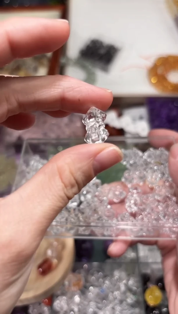 【闪购商品】水晶手串未镶嵌白水晶双尖杵杵一个