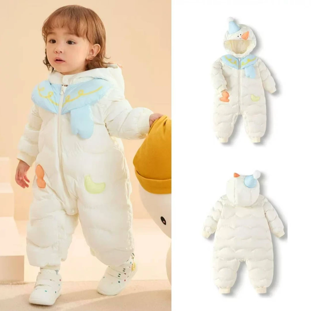 A14（白鹅绒）反季加厚羽绒服婴儿连体衣宝宝