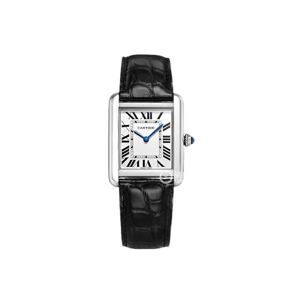 99新 Cartier/卡地亚 【外贸家专属】坦克系列皮带石英表大号/小号