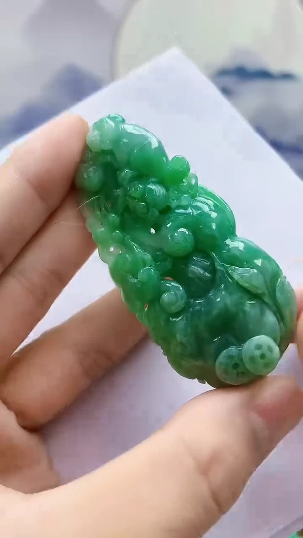 未镶嵌定制翡翠4688bb-毛货挂件43