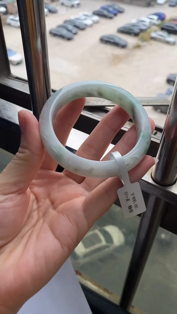 未镶嵌手镯翡翠//20254863  57正圈 小纹微棉