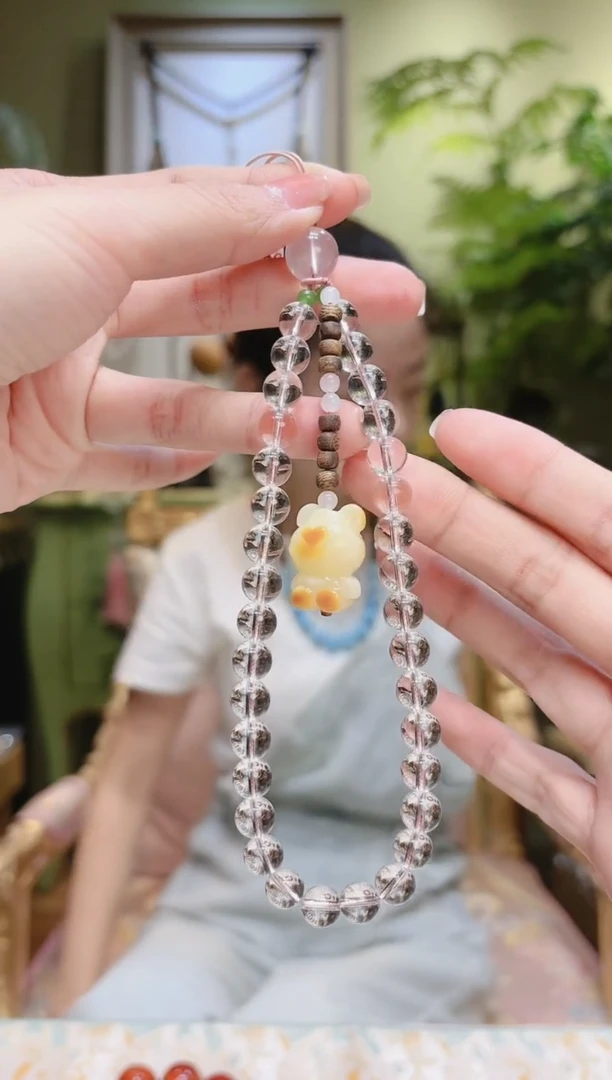 【闪购商品】水晶挂件未镶嵌蜜蜡熊白水晶挂件