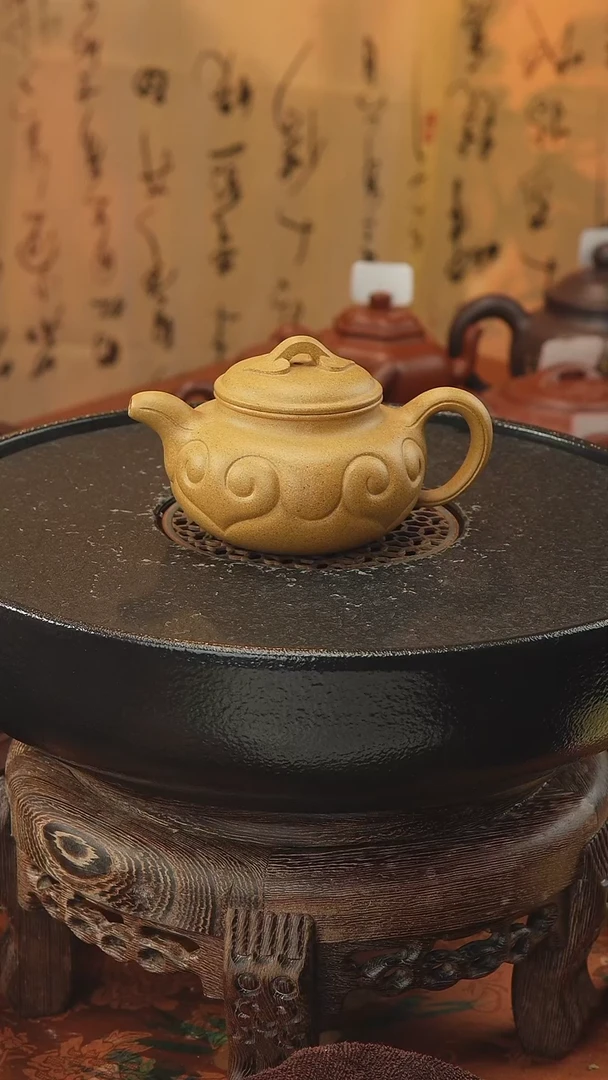 茶壶紫砂仿古如意 鸣远段