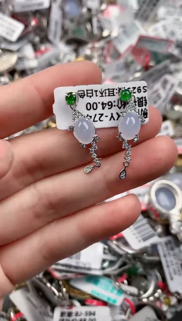 银S925镶嵌戒指翡翠888          7