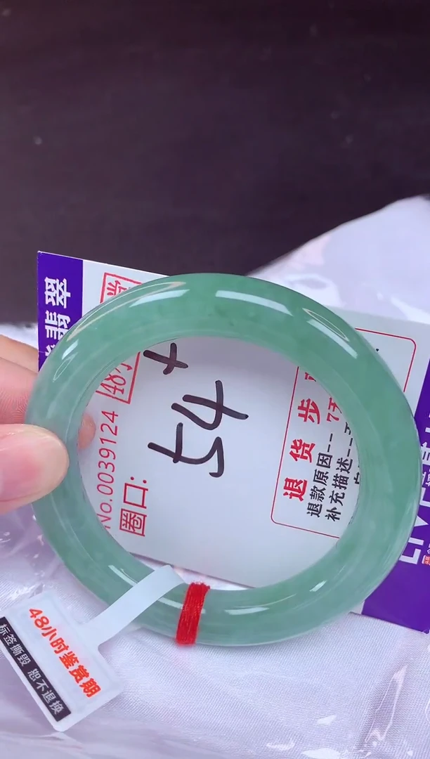 未镶嵌手镯翡翠54（48小时鉴赏期 ）
