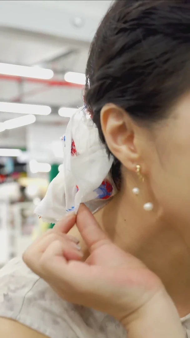 混纺桑蚕丝提花 对丝 发圈 饰品 发饰  1份