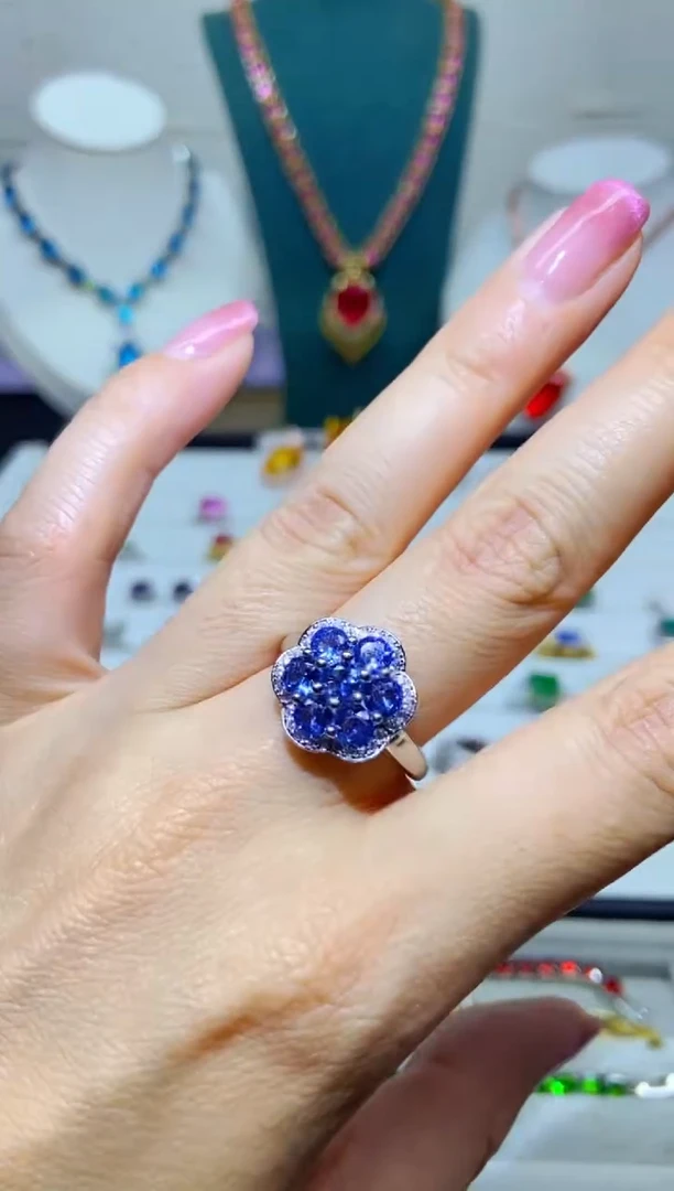 银S925镶嵌耳饰紫晶1