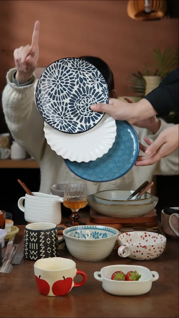 瓷片福利款 3个装菜盘 微瑕 凑满20发货