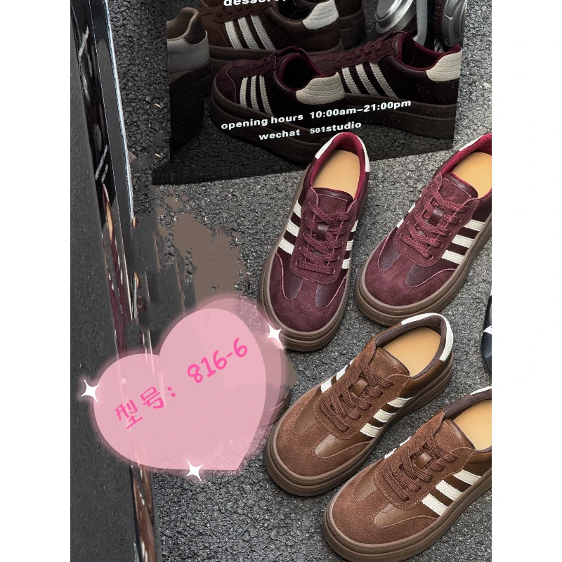 816-6新款安格拉红复古百搭德训鞋
