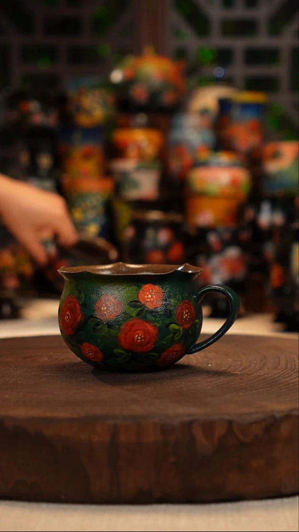 油画  手绘   釉下彩