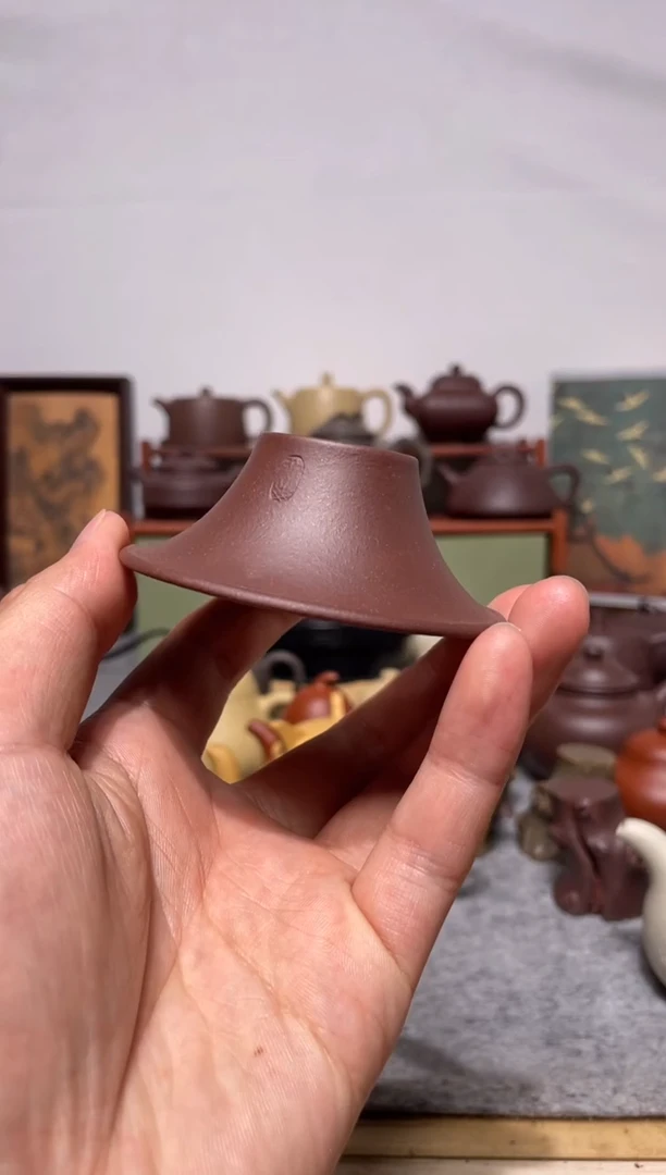 茶杯紫砂台西底板紫泥 投茶器