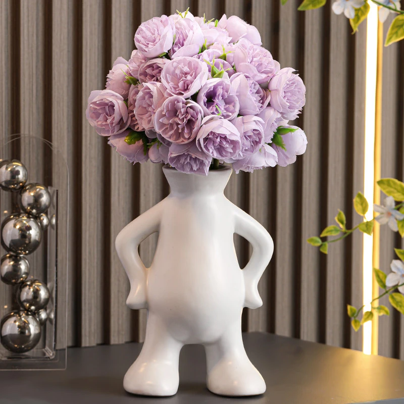 高级感花瓶摆件客厅插花电视酒柜装饰品桌面玄关时尚小众插花花器