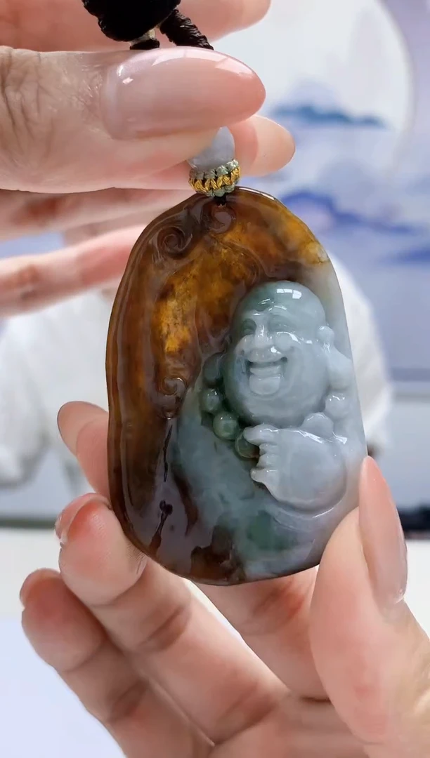 定制翡翠未镶嵌5028MM-毛货挂件17