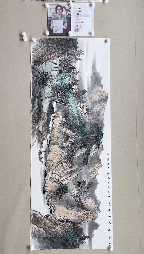 【闪购商品】国画180*68 何国进何国进何国进何国进