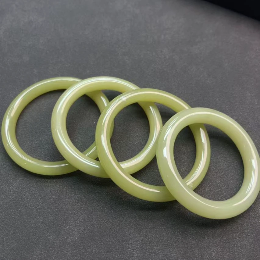 2号 圆条和田玉手镯 下单选择圈口