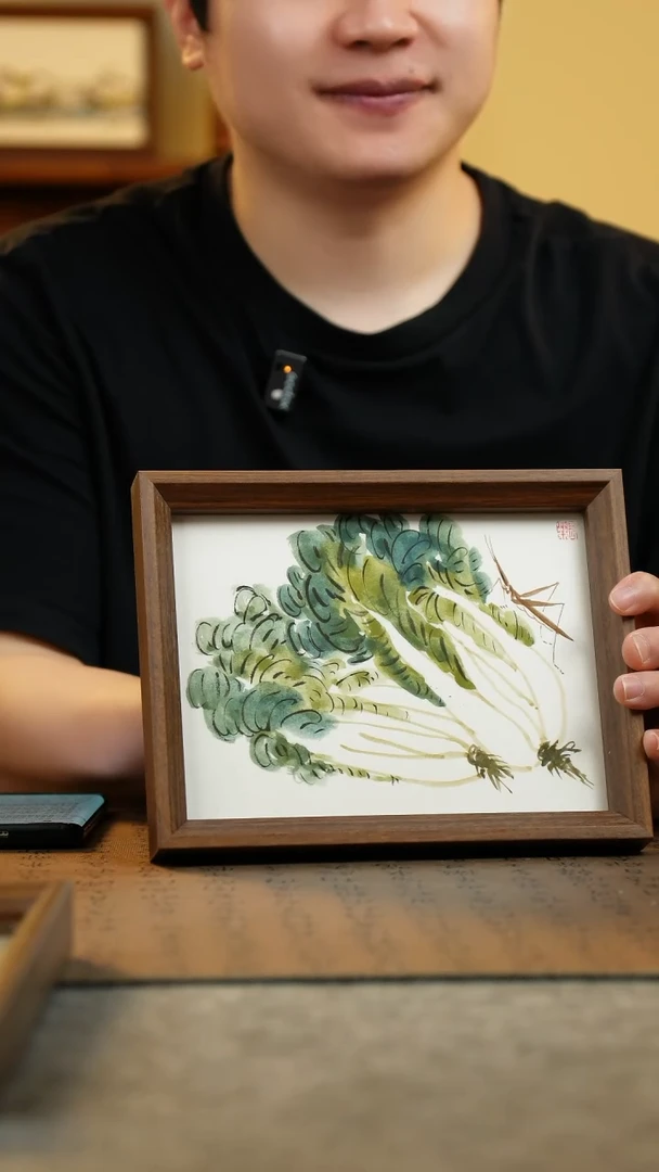 国画17*23纯手绘国风国画摆台