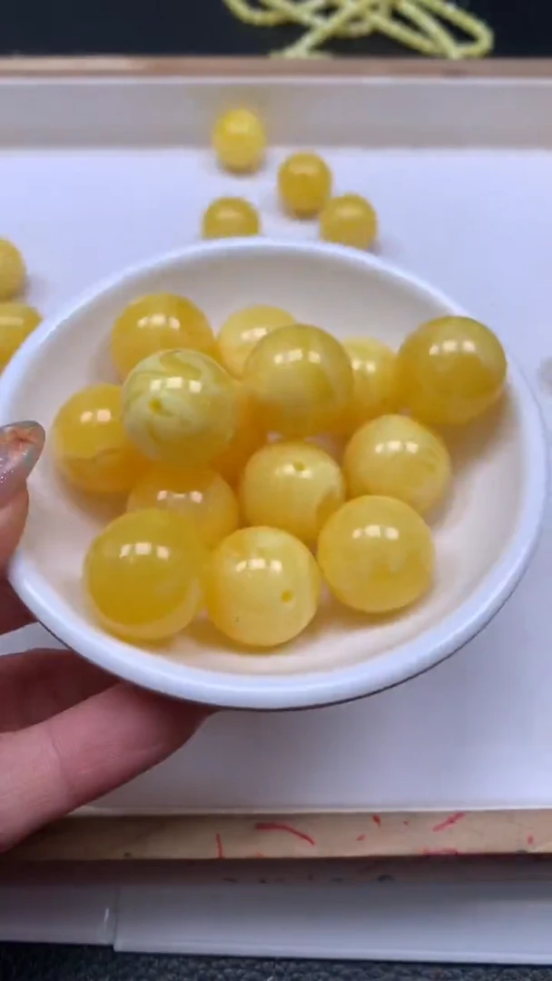 裸石蜜蜡未镶嵌A4 白花蜡18mm 2个9.9元