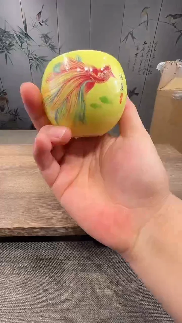 @微光茶器悠然自得龙蛋杯G1856