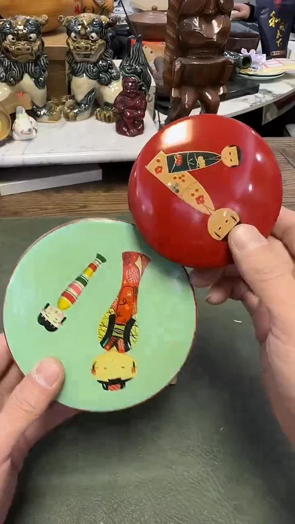 264木胎纸胎2小盖盒