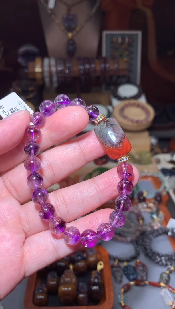 水晶珠宝半成品18K金镶嵌?*运超七极光