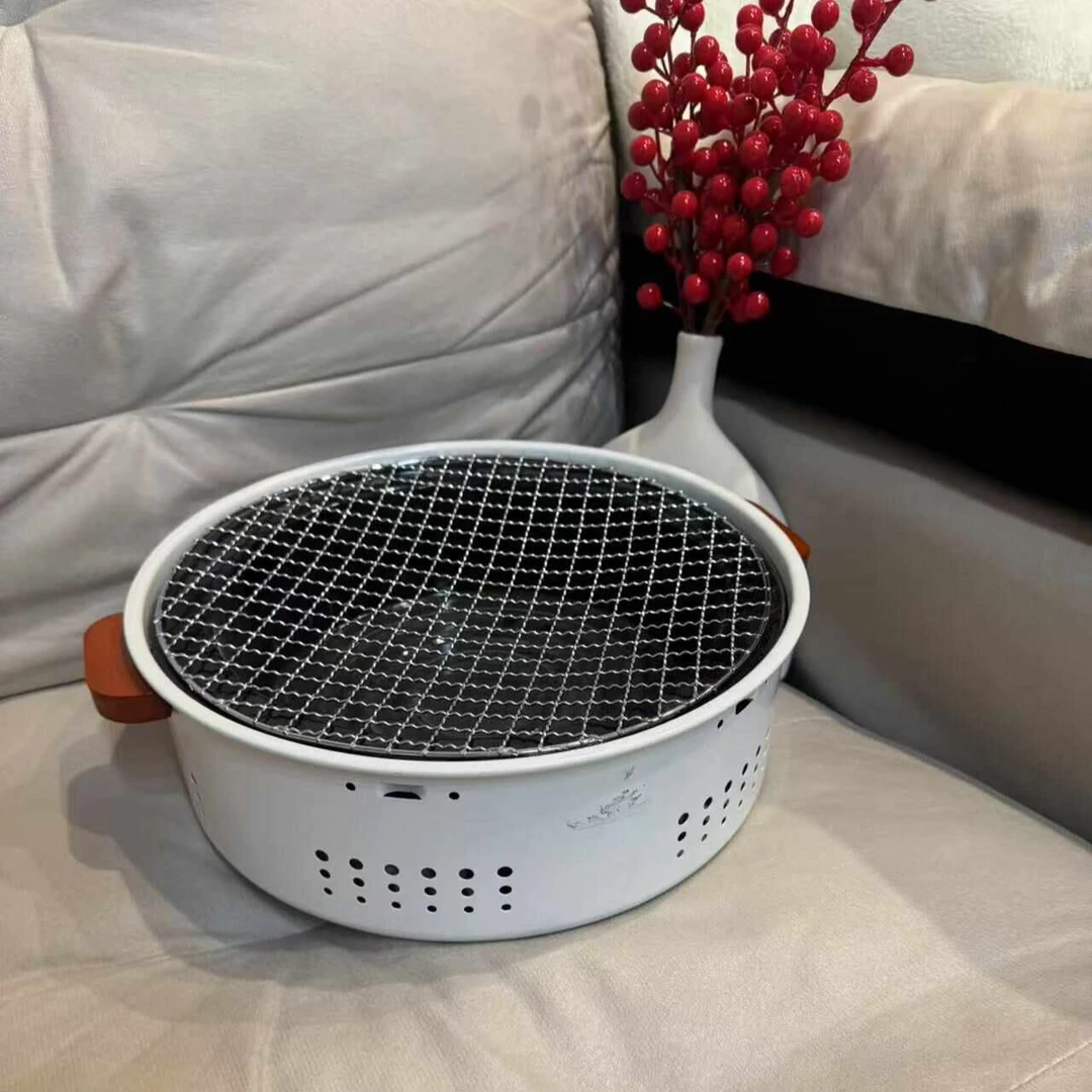 户外烧烤煮茶家用室内烧烤架碳烤炉多功能套装取暖炉茶炉随机 CYL