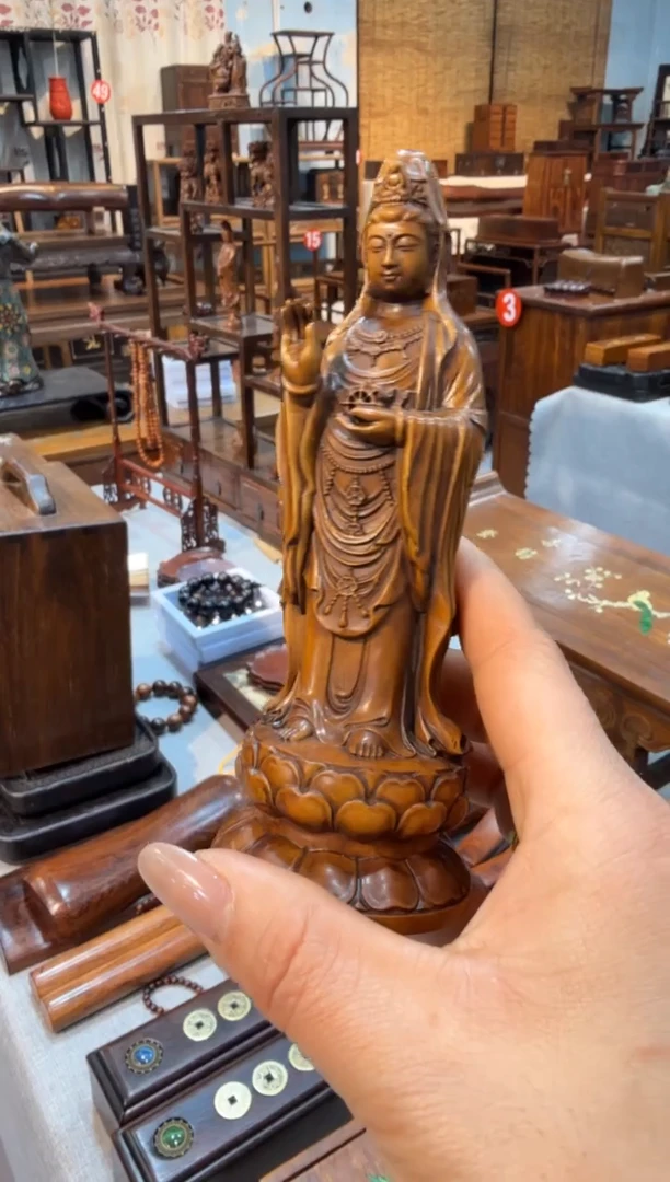 木黄杨 观音摆件