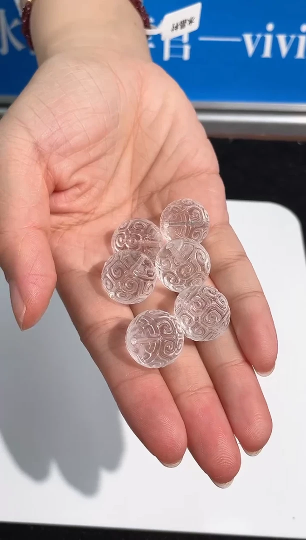 【闪购商品】水晶手链未镶嵌14号白水晶回文单珠配件