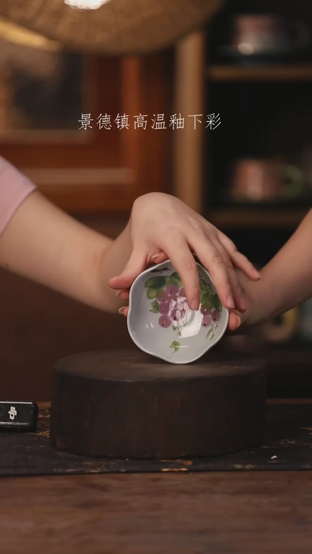 陶瓷景德镇高温釉下手绘陶瓷602