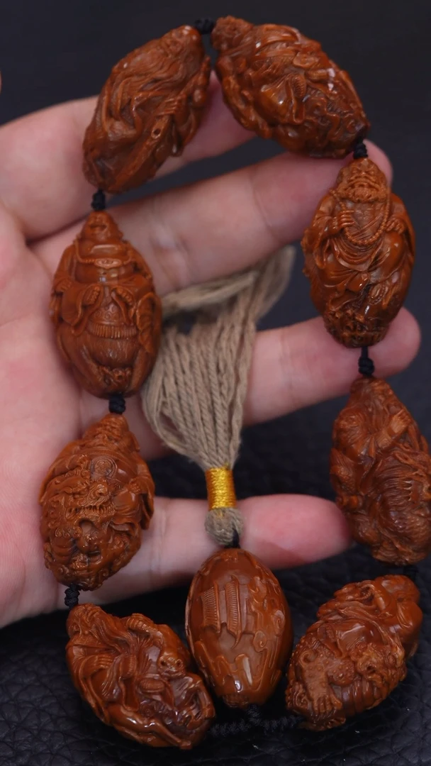 橄榄核手串/手链回血郭品宏本工整身立雕骑兽神仙会