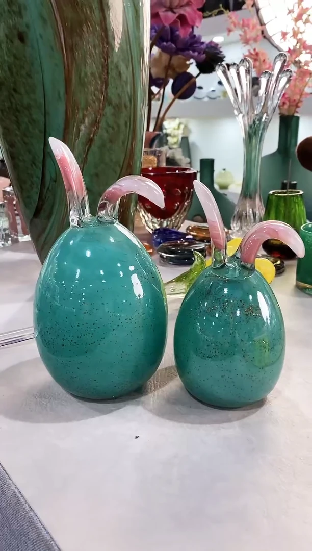 慕忆家手作琉璃花瓶1对