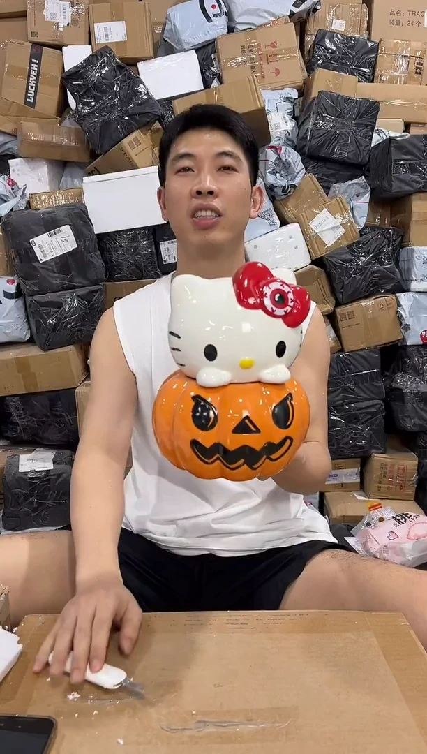 瓷片南瓜kt储物罐