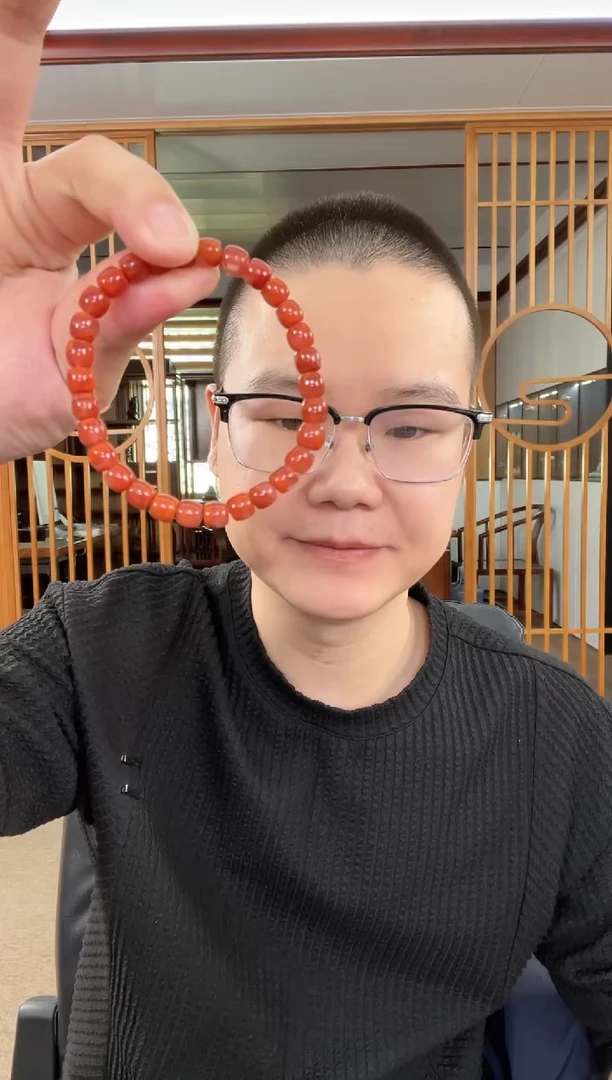 【闪购商品】南红玛瑙手串未镶嵌卡6+瓦西原矿南红极限弧