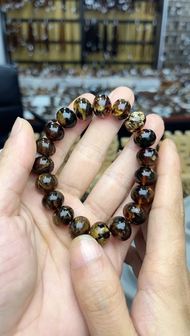 未镶嵌琥珀裸石颠*抚顺琥珀花蜡12+