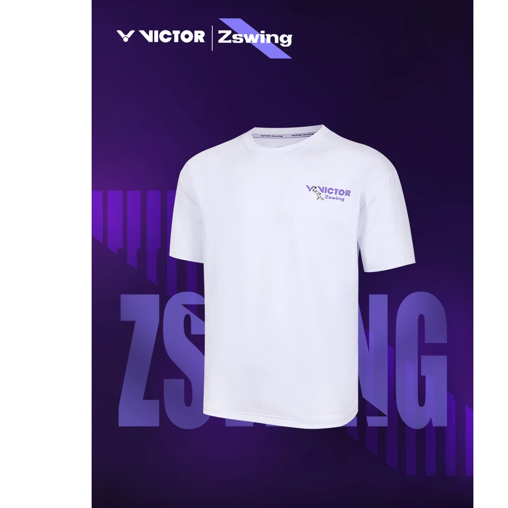2025victor胜利羽毛球服郑思维系列专属速干短袖运动服T恤T501ZSW