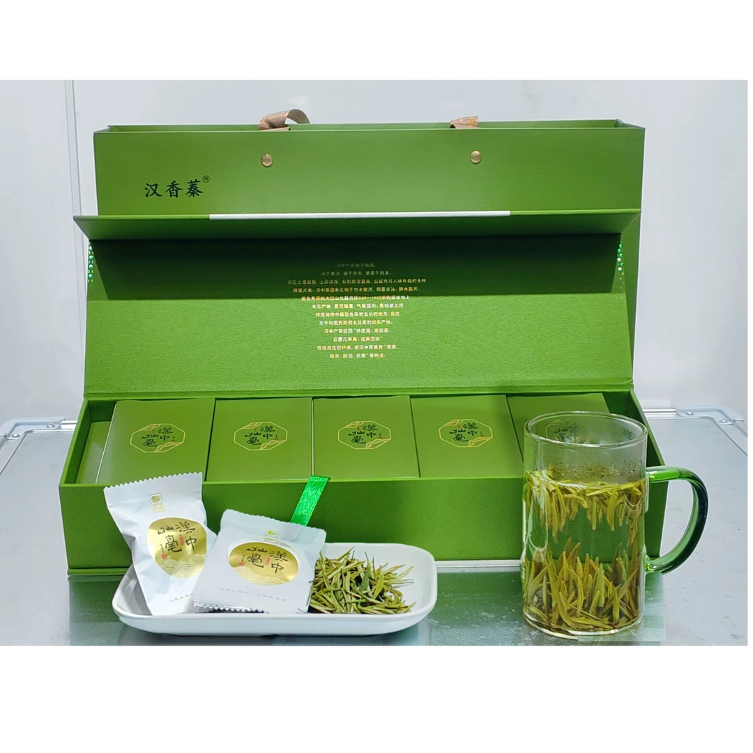 新茶汉中仙毫浓香绿茶豆香型礼盒适合过节送礼