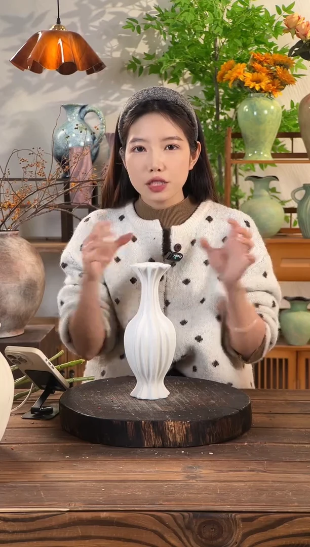 素烧-花瓣口观音瓶小号