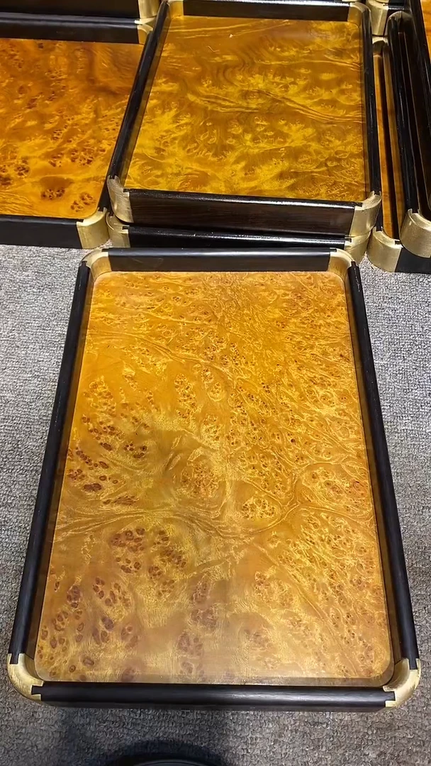 木木雕款庞****起茶盘一个