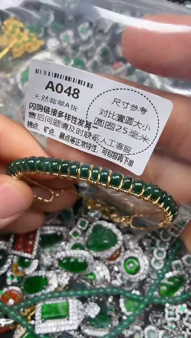 颈饰未镶嵌翡翠A048半镯