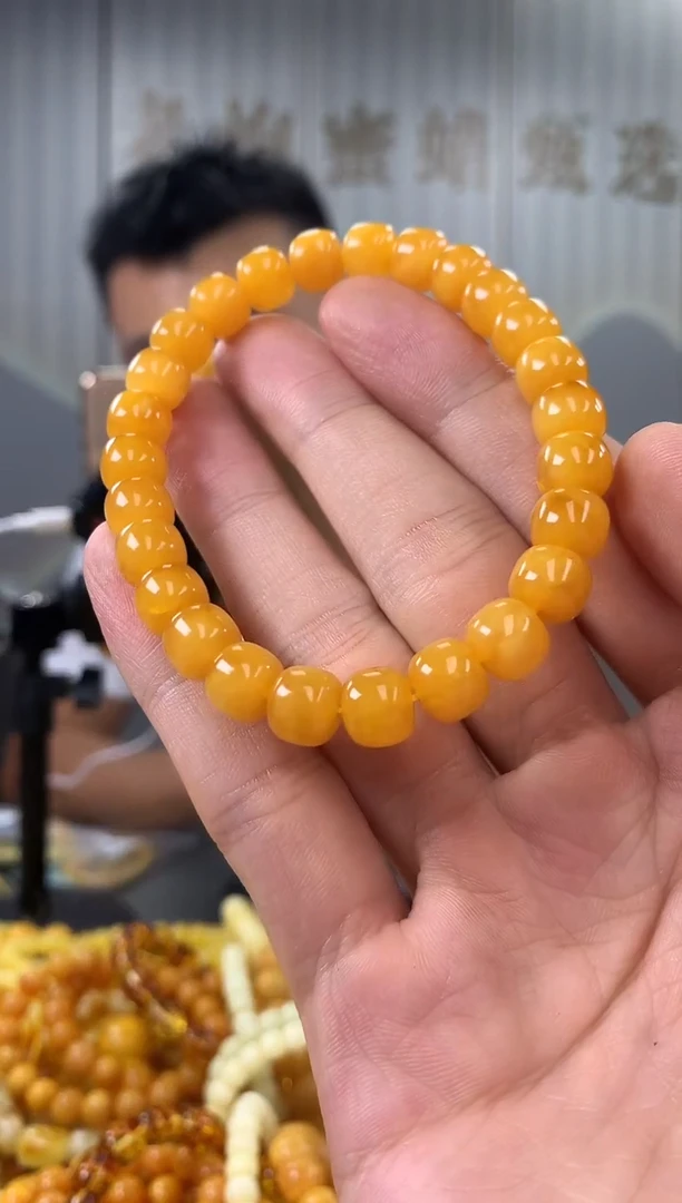 未镶嵌蜜蜡裸石手串