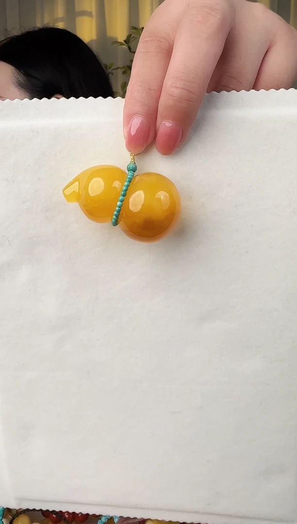 琥珀吊坠(不含链)银S925镶嵌1