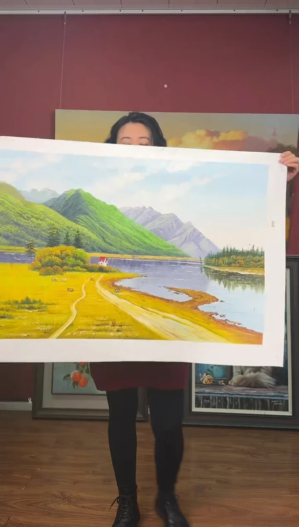 油画【60号】约90*60cm丨朝鲜原创纯手绘孤品油画丨顺丰包邮