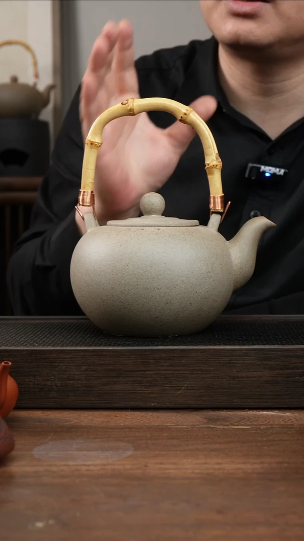 茶杯紫砂还原烧煮茶壶  ！     竹节把手