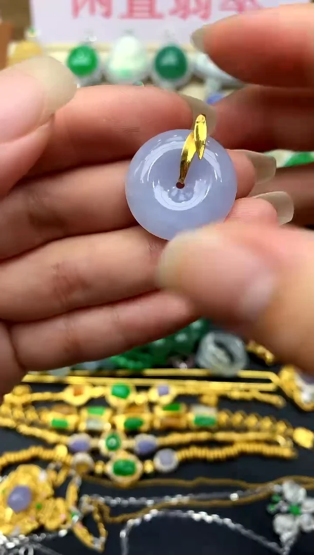 颈饰18K金镶嵌翡翠292 -中国好珍宝