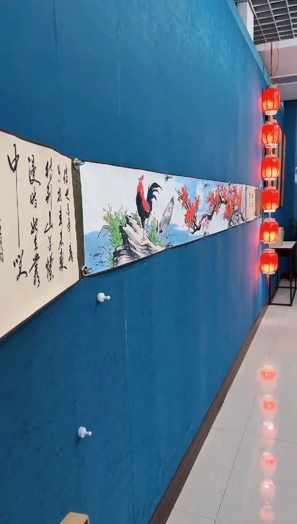 国画《5米长卷梅开吉祥》0.35*5米横幅卷轴