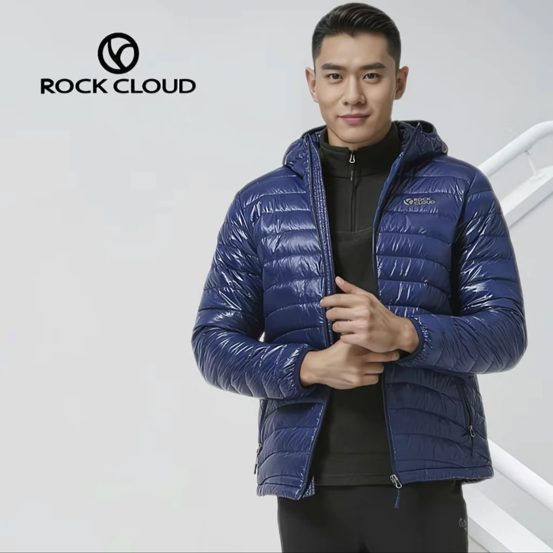 RockCloud/岩云岩云秋冬防风超轻连帽户外保暖男士轻薄羽绒服h