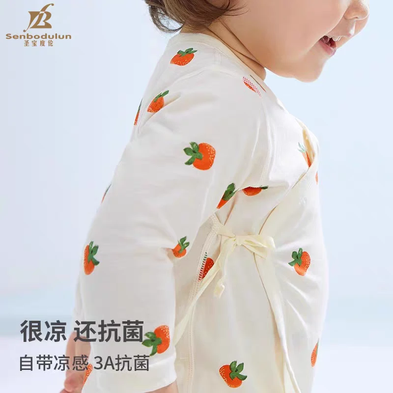 夏季薄款凉感新生儿连身衣包屁衣DLEBX11140