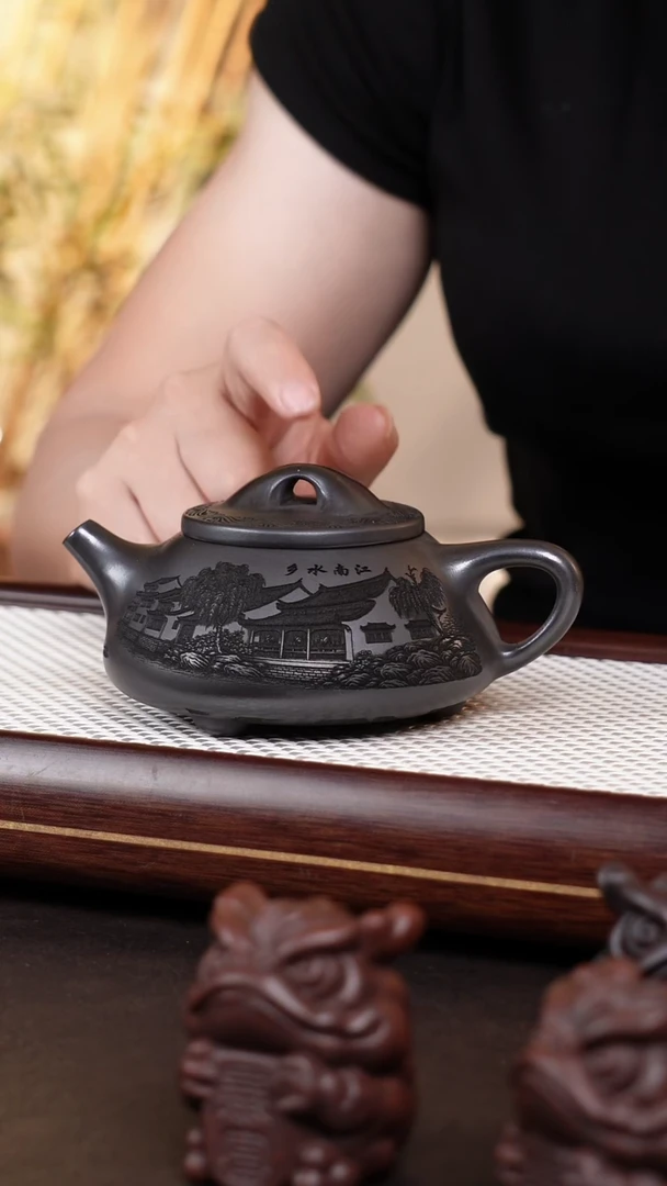 茶壶紫砂石黄石瓢
