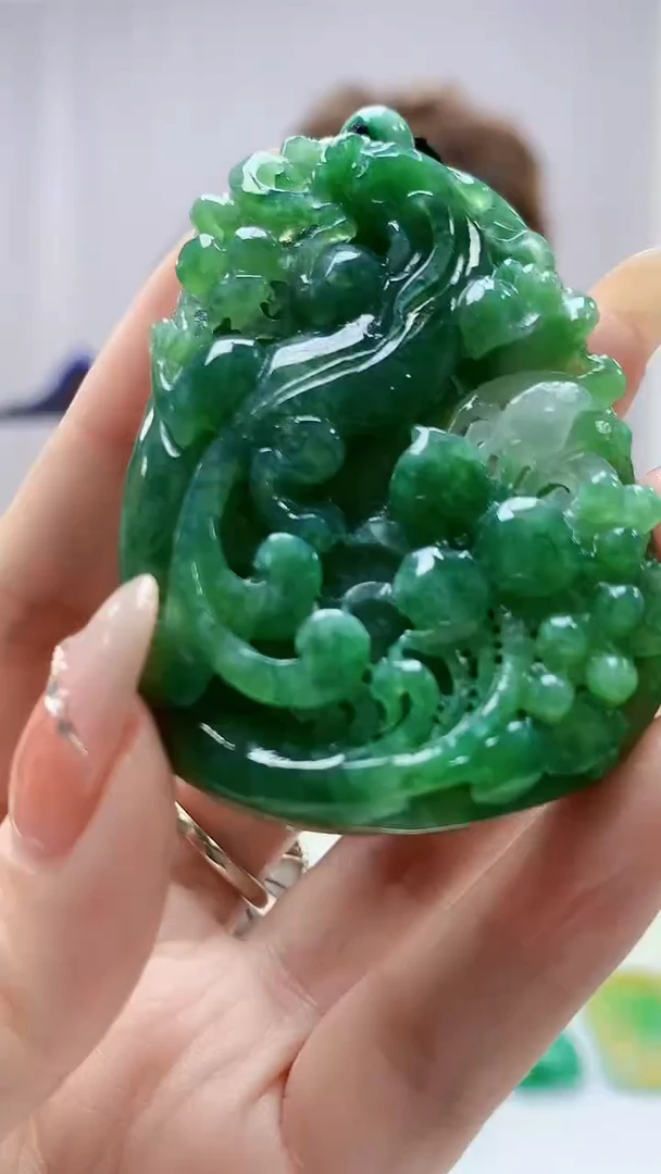 定制翡翠未镶嵌4868DD-毛货挂件135